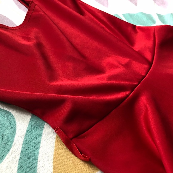 Boohoo Skater Dress Red - Picture 5 of 7